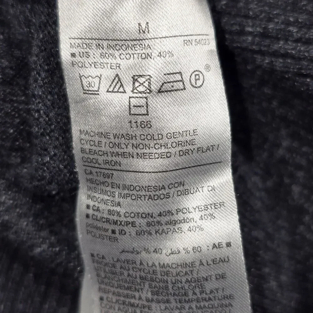 Old Navy Men's Medium Gray Pullover Hoodie Sweatshirt Kangaroo Pockets - Picture 3 of 7